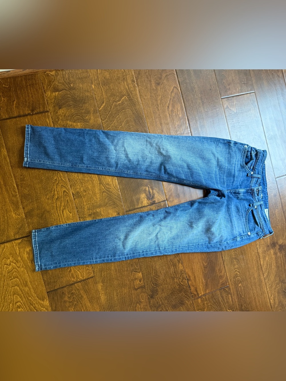 rag & bone Dre Low-Rise Slim Boyfriend Blue Denim Medium Wash Stretch Jeans